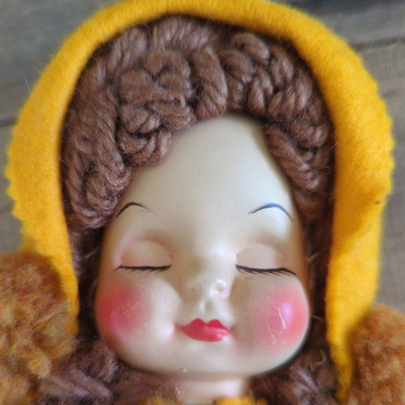 Vintage Handmade Alternating Faces Little Girl Doll - Picture 10 of 11